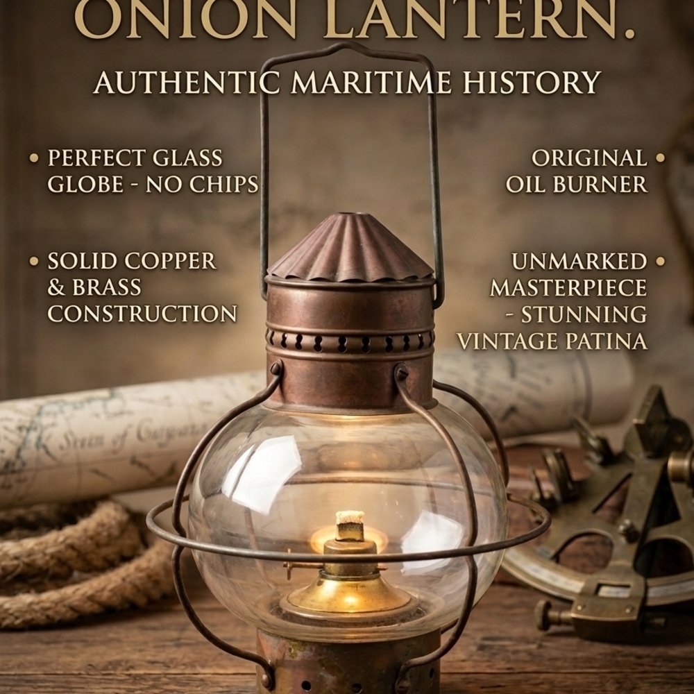 Vintage Copper and Brass Onion Lantern